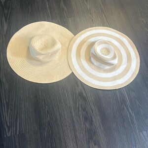 🍍 Women's Packable Straw Floppy Hat - Shade & Shore - Natural & White - NEW